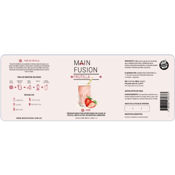 PURÉ FRUTILLA<br>MAIN FUSION - Imagen 2